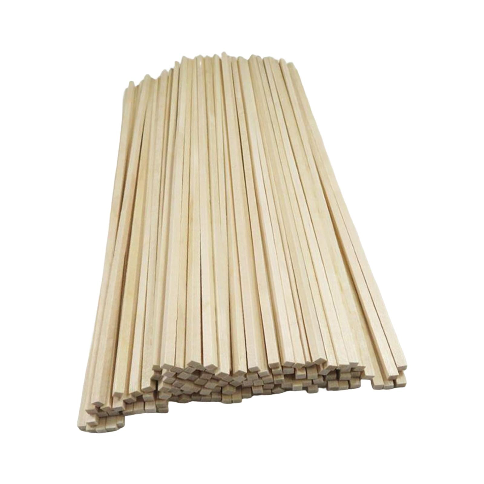 Bothyi - 50x Palos De Madera Sin Terminar Lisos Pequeños Para Manualidades Accesorios Educativos 100mmx3mmx3mm