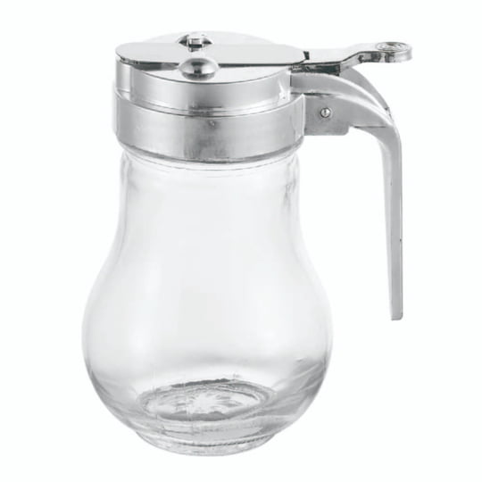 Dosificador Mielero Cromado 12x7.3 Cm 1 Pieza Vidrio Transparente 1 Un Haus