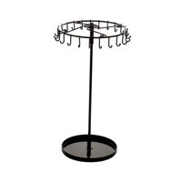 Magideal - Soporte De Cadena Del Cuello Con 23 Ganchos, Joyas, Rotación, Soporte De Joyería De Metal Para Remolques, Cadenas De Pies, Negocio De Exhibición, Dorm Negro