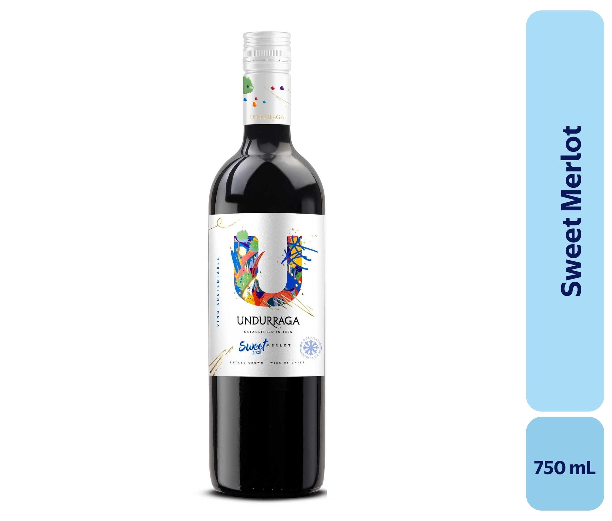 Vino Sweet Merlot Botella 750 mL Undurraga