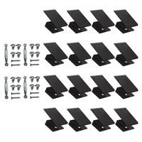 Magideal - 16 Piezas De Clips Para Ventanas, Contraventanas, Reutilizables, Universales, Protección Contra El Viento, Herrajes Para Ventanas, Exteriores, Ladrill Negro