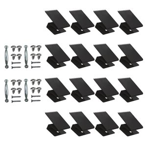 Magideal - 16 Piezas De Clips Para Ventanas, Contraventanas, Reutilizables, Universales, Protección Contra El Viento, Herrajes Para Ventanas, Exteriores, Ladrill Negro