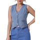 thumbnail image 1 of INSPIRE CHIC Chaleco de Mezclilla para Mujer sin Mangas con Cuello en V y Botones, Talla 2XL Azul Claro, 1 of 6