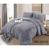 Aladdins Shop - Cobertor De Invierno Peludo Con Chiporro 2 Plazas Color Gris