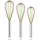 thumbnail image 1 of Juego de 6 batidores de silicona multicolor, batidores de alambre para huevos de cocina para cocinar, mezclar, batir, remover y hornear., 1 of 6
