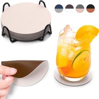 Aura Zeus - Set 4 Posavasos Ecocuero Antimanchas Impermeables 2 En 1