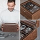 thumbnail image 4 of Caja de reloj TAWBURY de 8 ranuras con cajón para hombre de piel sintética, 4 of 9
