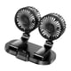 thumbnail image 4 of Ventilador de coche Ventilador de escritorio de viento fuerte de doble cabeza Instalación simple Ventiladores de refrigeración automáticos Ventilador Negro, 4 of 5