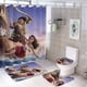 thumbnail image 1 of moana 2-theme 4-Piece Shower Curtain Set with Rugs, Waterproof Bathroom Decor Set Includes Bath Mat, U-Shaped Rug, Toilet Lid Cover and Curtain with Hooks, 1 of 6