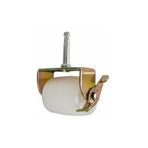 Rueda Tipo Barril Para Camas Cic, Flex, Vástago 0.8 Cm, Color Blanco