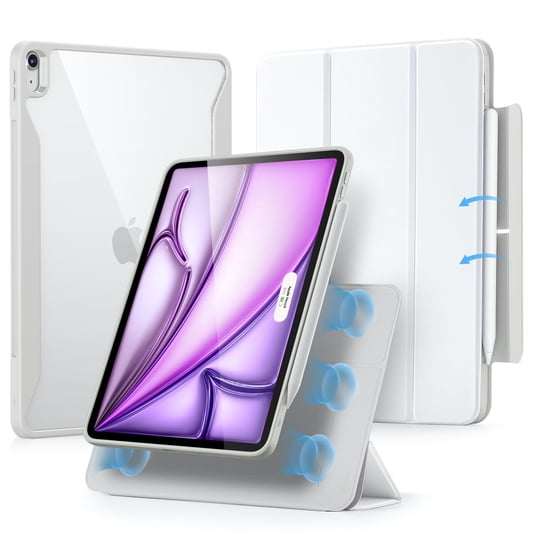 Funda Para Ipad Air 13 Esr Rebound 360 Con Soporte Para Lápices, Color Blanco