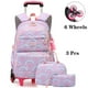 thumbnail image 1 of Rolling School Bags for Girls Backpack Children Waterproof School Backpacks with Wheels Middle School Trolley Luggage Back Pack, 1 of 3