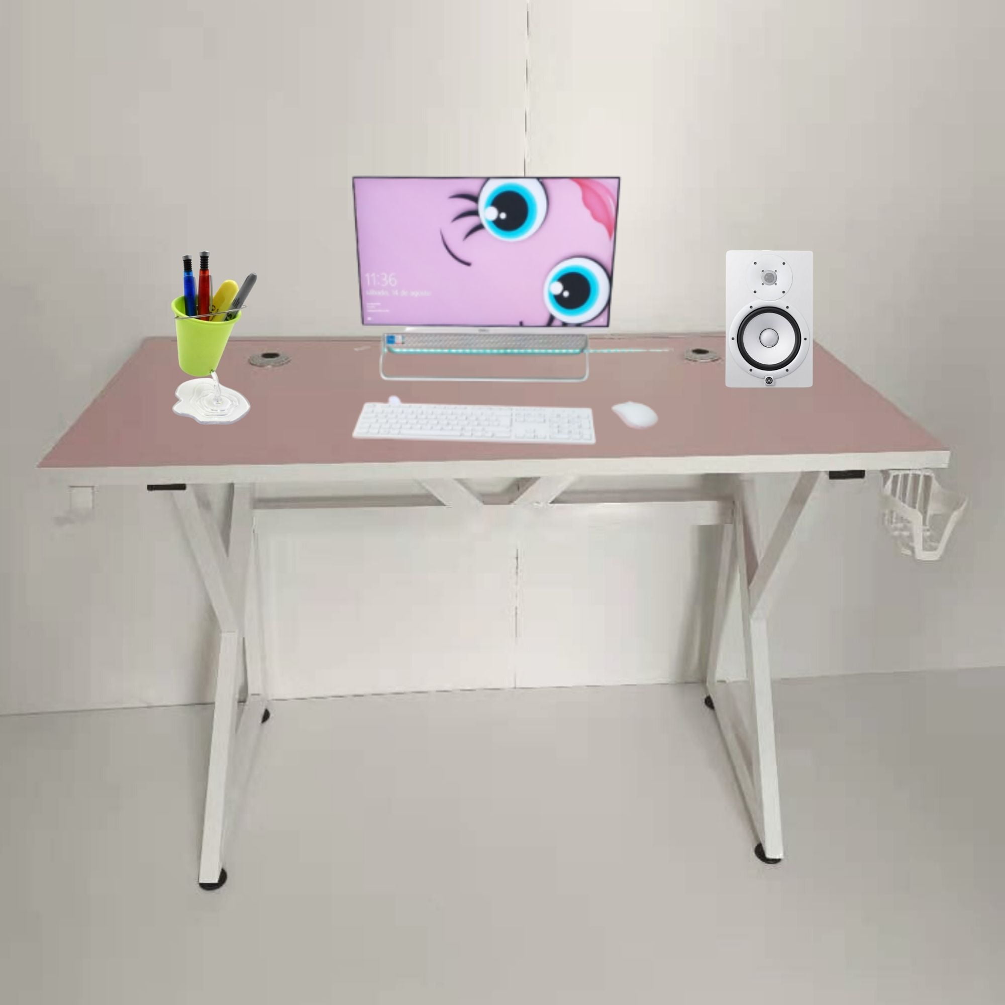 Portal Center - Escritorio Gamer K 130 Cm Con Luz Led