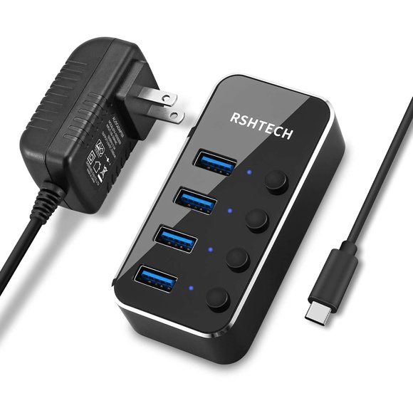 Concentrador USB RSHTECH de 4 puertos USB‑C a USB 3.0 RSH‑516C
