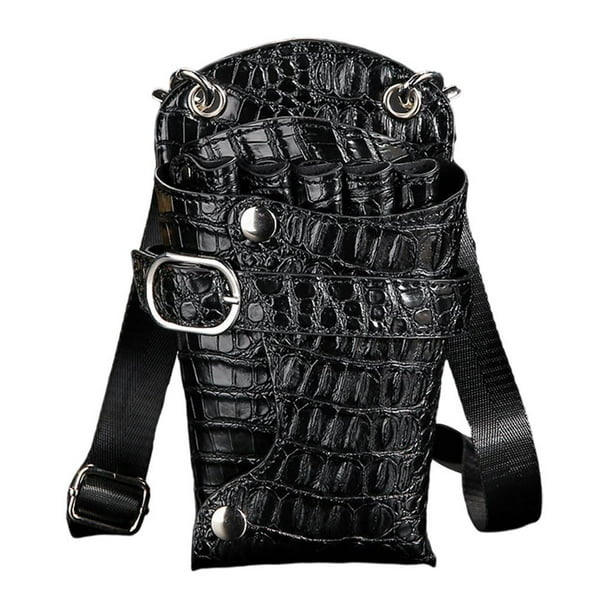 Tijeras De Peluquero Holster, Estuche De Peluquería Cocodrilo Negro