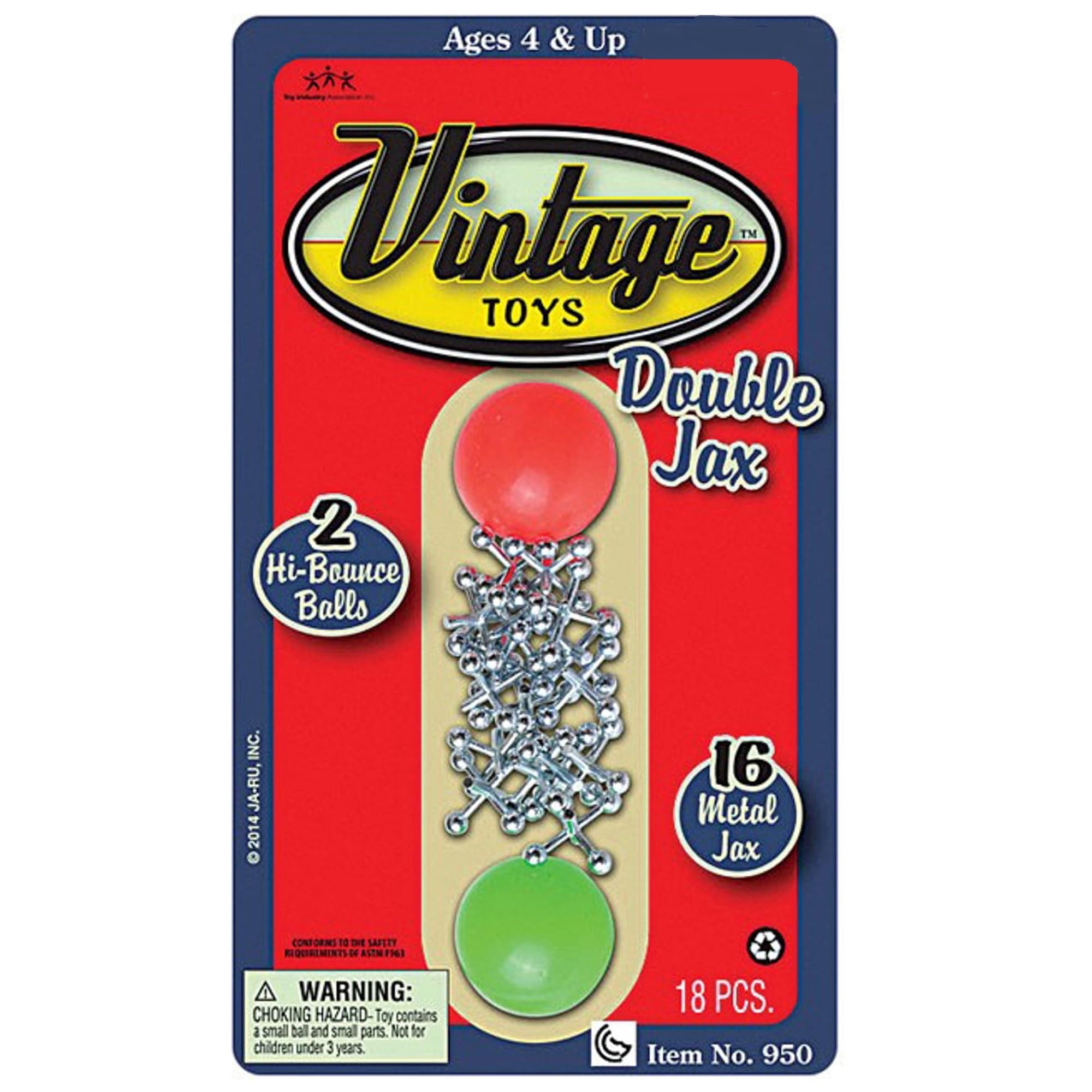 Juego Ja-ru De Matatena Vintage De Metal Con 2 Pelotas Rebotadoras