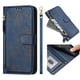 thumbnail image 1 of Funda tipo cartera para UMIDIGI A15/A15C/A15T con bolsillo con cremallera, tarjetero, soporte, correa para la muñeca y tapa de cuero azul, 1 of 5