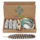thumbnail image 1 of Sage Smudge Kit, varillas para difuminar salvia blanca, 4 pulgadas, concha de abulón, 5-6 pulgadas, soporte de trípode de 2 pulgadas, plumas y arena blanca de 9 a 12 pulgadas, 1 of 4