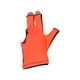 thumbnail image 5 of Snooker Open Pool Cue Glove Mitts Snooker Cue Glove 3 Fingers Guante De Billar Negro Naranja, 5 of 5