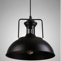 Want - Lámpara Colgante E27 Vintage Negra Industrial (Sec)