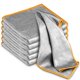 thumbnail image 1 of Paño de pulido de vidrio Streak Free Milagro Microfibra de limpieza de paño Lint Free limpieza de paños para gafas cocina platos espejos fácil de limpiar, paquete de 12, 12 "x 12", Sliver-amarillo, 1 of 3