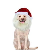 Xusx111 - Disfraz De Santa De Perro De Navidad, Sombrero De Santa Rojo Ajustable Con Peluca De Barba Blanca, Trajes De Navidad Para Perros Pequeños Y Medianos Grandes (Blanco, M)