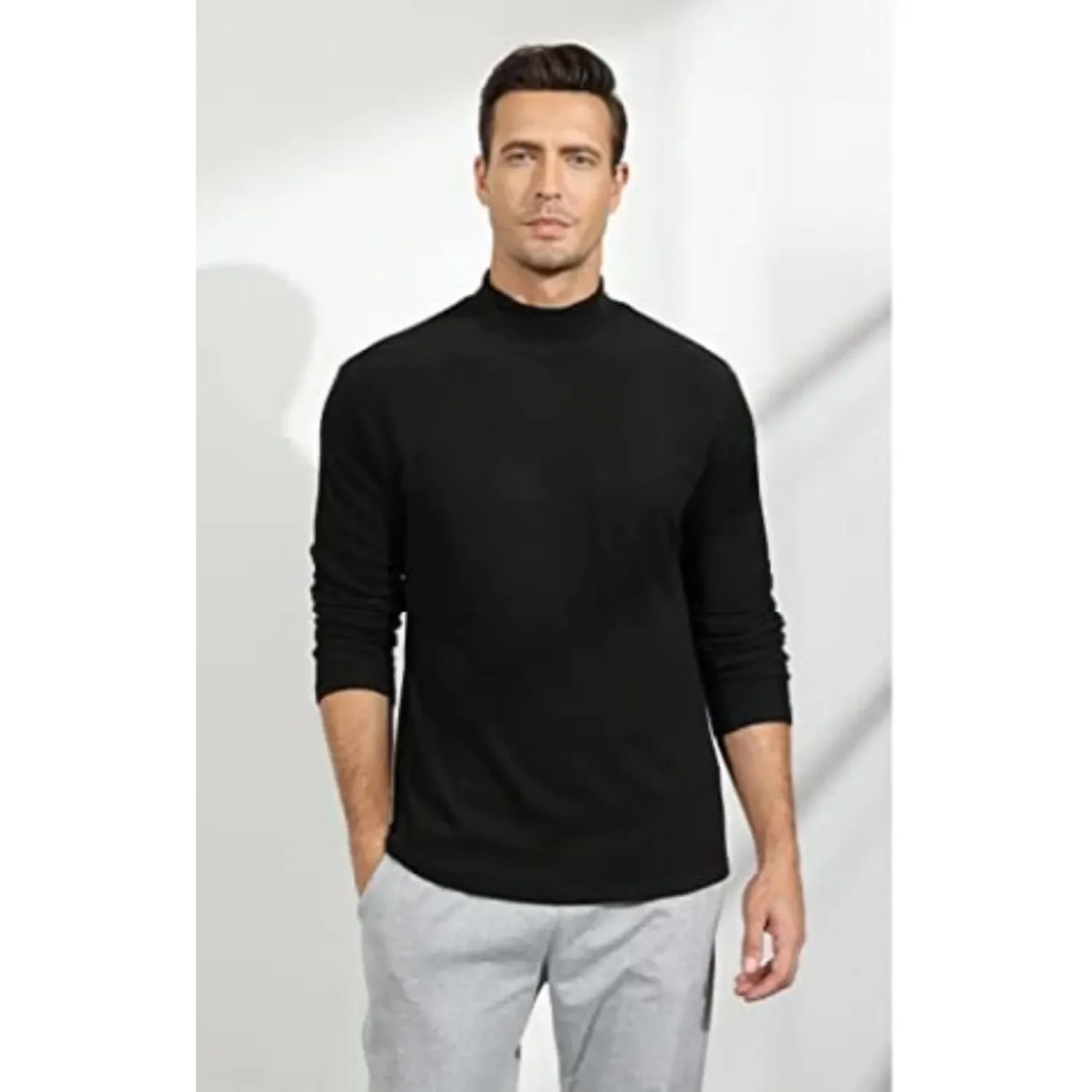 Likeshop - Camiseta Hombre Manga Larga Cuello Beatle Fibra Bambu 3610