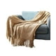 thumbnail image 2 of Mantas para sofas camas u oficinas con Flecos 127x152 cm Beige, 2 of 4
