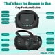 thumbnail image 3 of Boombox Bluetooth Philco Negro portátil reproductor de CD y casetes con entrada auxiliar 3.5 mm y al, 3 of 3