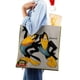 thumbnail image 4 of The Heckle and Jeckle Show Bolso de tela con estampado de lienzo para mujer, bolsa de compras reutilizable y estética, con cremallera interior, regalo para mujer,38*45cm., 4 of 6