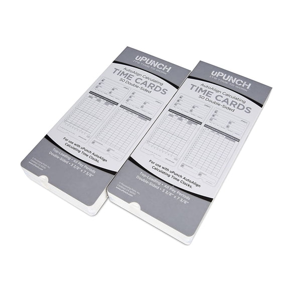 Tarjetas de Tiempo uPunch HN4000 100 Gris Duraderas 8.6x19 cm