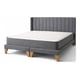 thumbnail image 3 of Cama Europea 2 Plazas Colchón Híbrido Bonnell Base Dividida Respaldo Gris, 3 of 6
