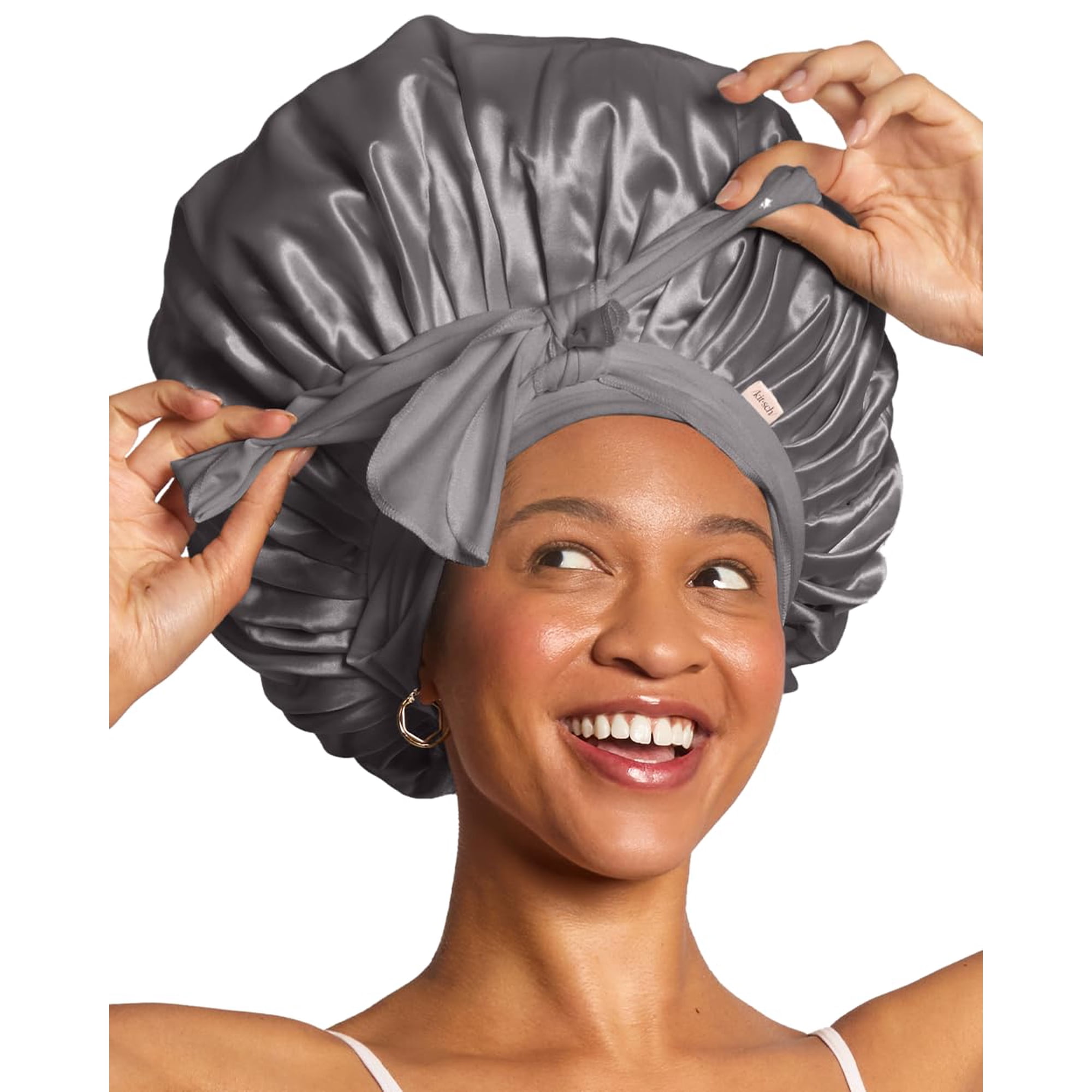 Gorro De Satén Kitsch Xl Para Dormir Más Suave Que El Carbón De Seda