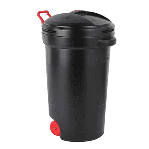 Wenco - Basurero 125 Litros Negro Con Ruedas