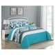 thumbnail image 1 of Cubrecama Quilt Verano 2 Plazas - Turquesa Hojas XF51, 1 of 3