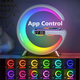 thumbnail image 2 of Soporte de Carga Inalámbrica Multifuncional para Smartphones con Altavoz de Reloj Despertador APP Luz RGB Estación de Carga Rápida, 2 of 10