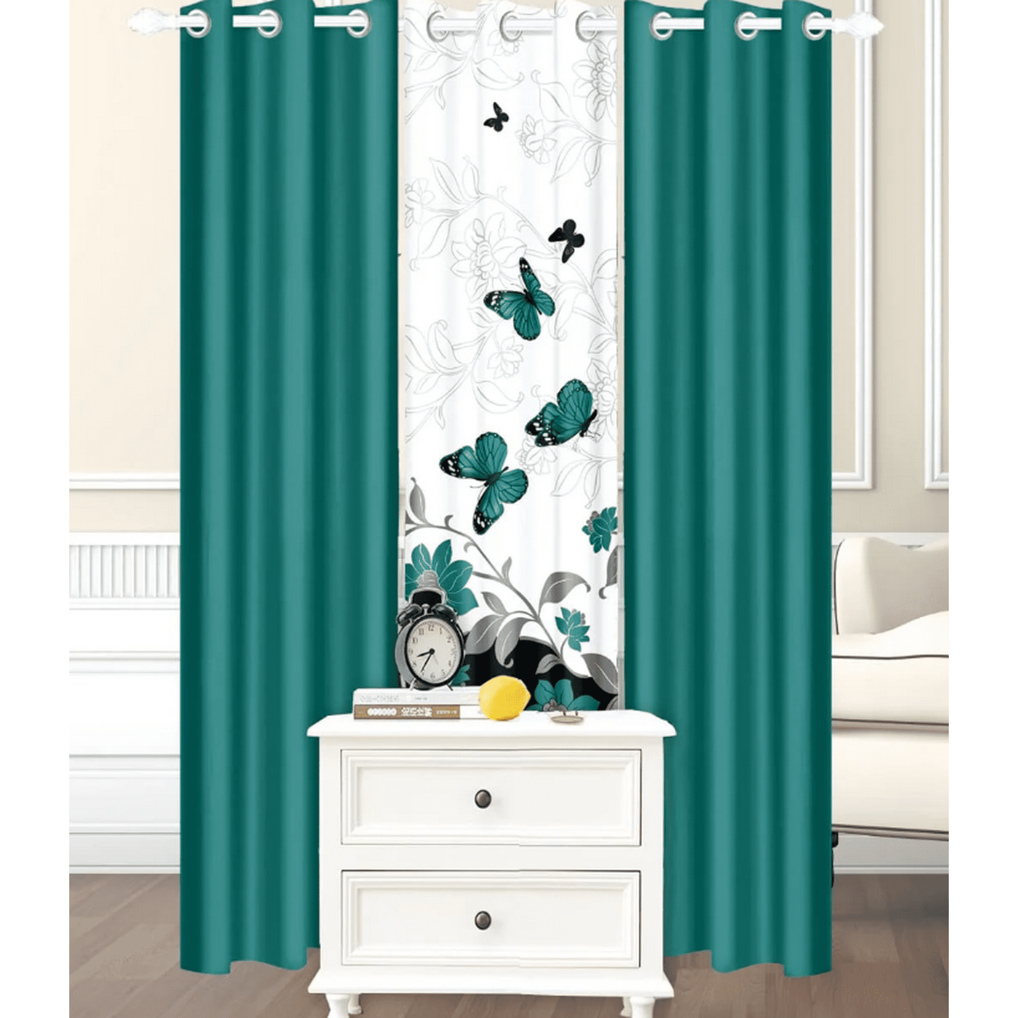 Tecnocasa - Cortinas De Tela 3 Paños 97x220cm