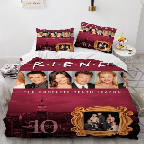 The Friends Bedding Set Duvet Cover Set Quilt Cover Pillowcase 3-Piece Bedding Set (1 Duvet Cover + 2 Pillow Shams)