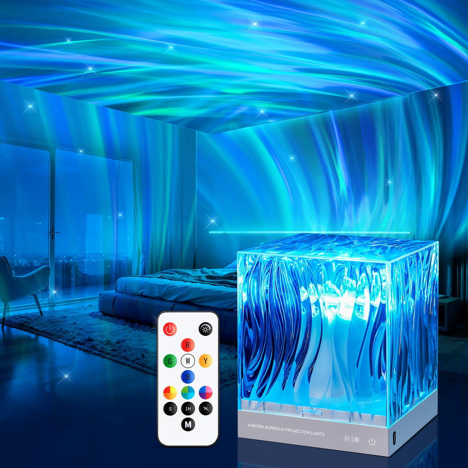 Proyector Aurora Mubarek Northern Lights Con 18 Colores