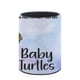 thumbnail image 3 of Bebé Tortuga-theme Cylinder Pen Holder Pencil Organizer with Flannel Lining PVC Leather Material Cardboard Base for study work 10*8CM, 3 of 6