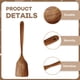 thumbnail image 4 of Espátula de madera maciza con barniz de teca, para cocinar, saltear, sopa, cuchara de madera, juego de espátula de madera, 4 of 6