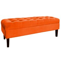 Tapiceria Moderna - Banqueta Baul Portofino Color Naranjo