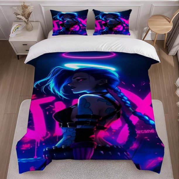 Jinx Neon Theme Bedding Set Soft and Comfortable for All Seasons Ideal for Home and Bedroom Decor