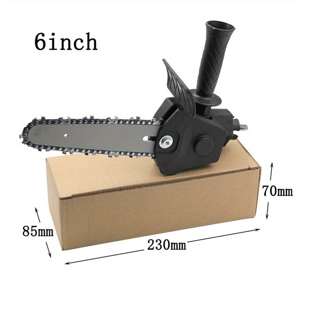 1pc, Mini Electric Drill Chainsaw, 4" 6" Electric Chain Saw Drill Attachment, Chain Saw Drill Attachment, Chainsaw Convertor, Chainsaw For Woodworking Gardening
