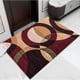 thumbnail image 3 of Alfombra moderna 200x240 cm diseño circulo burdeo elegante decorativa wm, 3 of 3