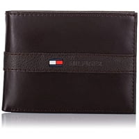 Cartera Tommy Hilfiger Con 6 Bolsillos Para Tarjetas Para Hombre Color Marrón Oscuro