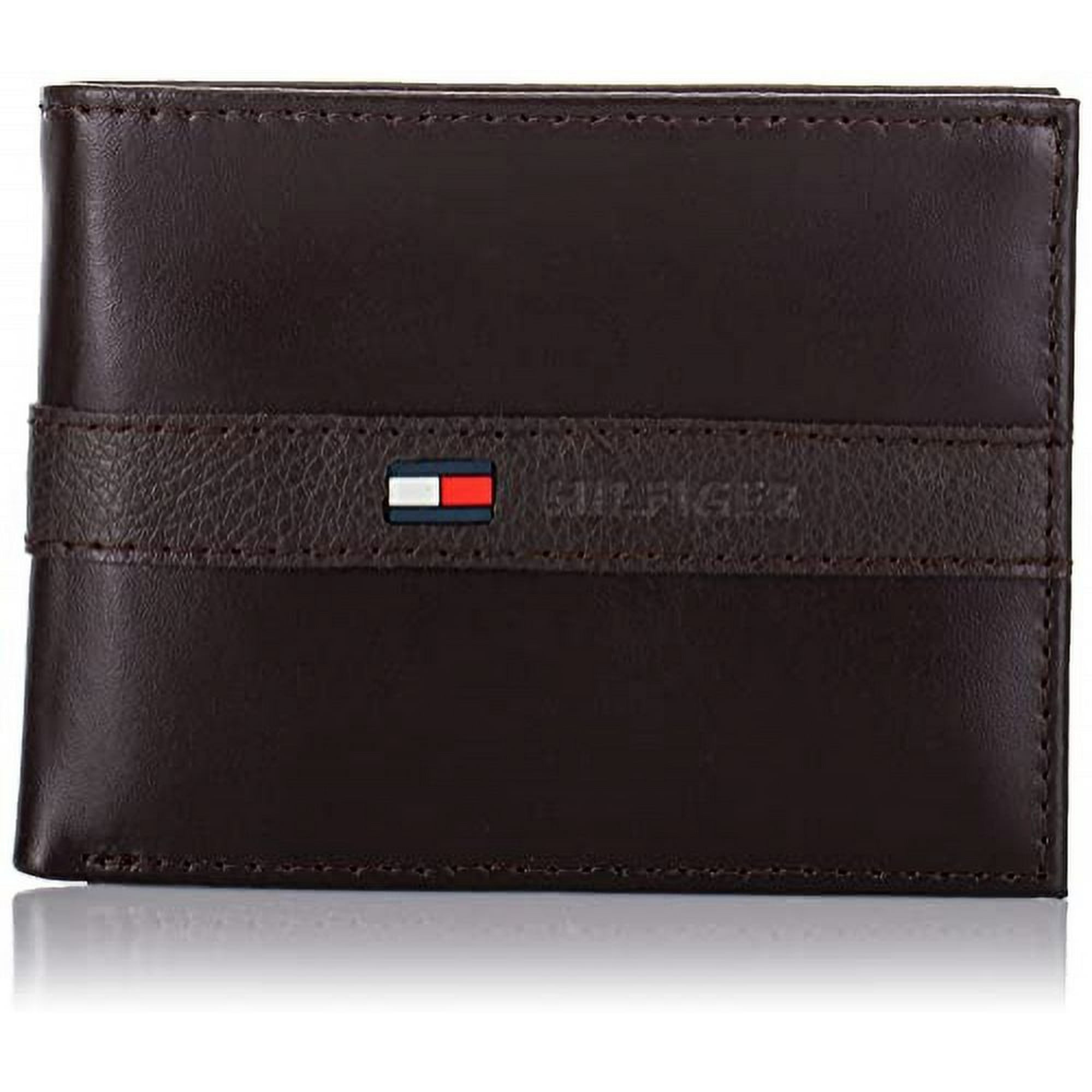 Cartera Tommy Hilfiger Con 6 Bolsillos Para Tarjetas Para Hombre Color Marrón Oscuro