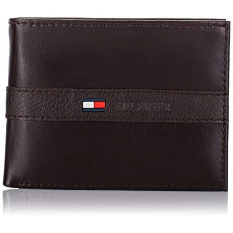 Cartera Tommy Hilfiger Con 6 Bolsillos Para Tarjetas Para Hombre Color Marrón Oscuro