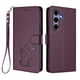 thumbnail image 1 of Funda de Gato tipo Libro para Samsung Galaxy S25, Morado Oscuro, 1 of 6