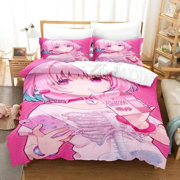 Anime Riamu Yumemi Bedding Set Duvet Cover Bed Set Quilt Cover Pillowcase Comforter Boys Adult Bedding Set